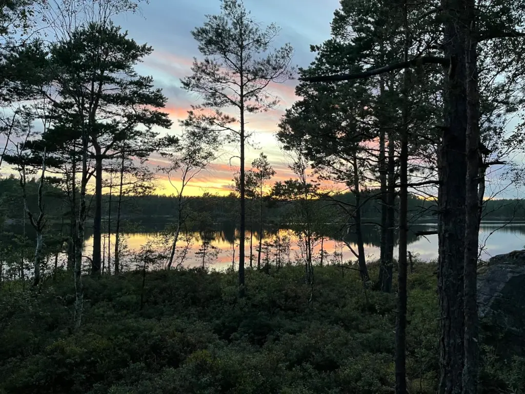 Solnedgång Nordre Boksjön